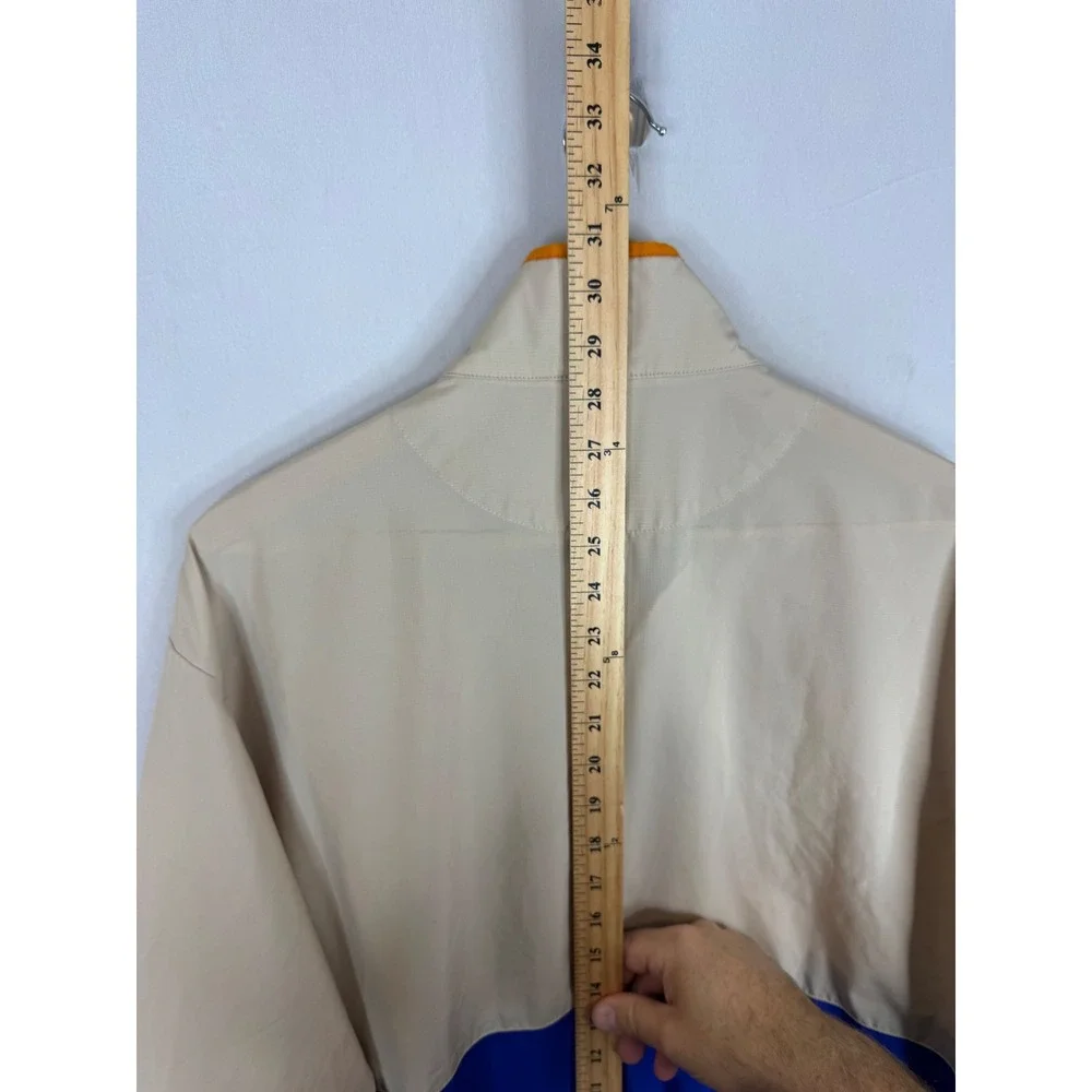 JW Anderson Uniqlo Colorblock Windbreaker Tan Blue Black 311-427976 Size M